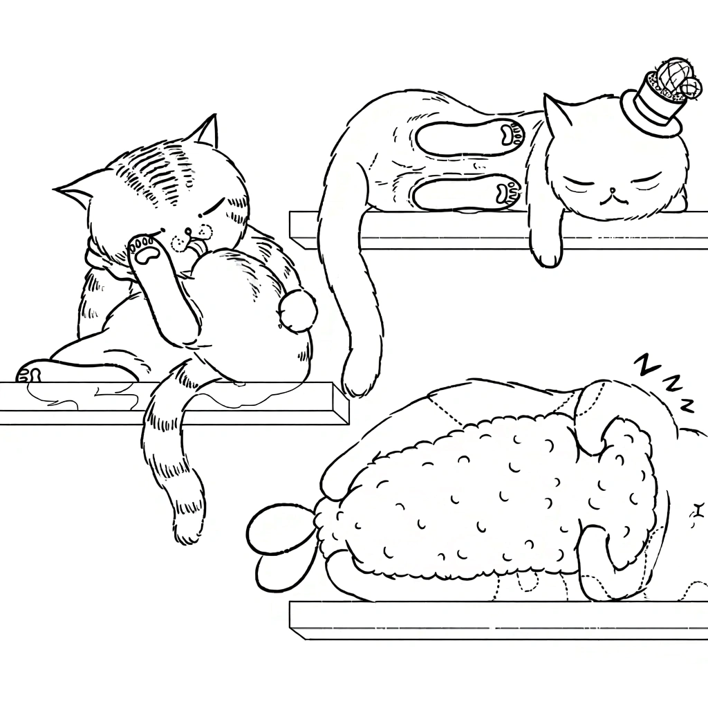 free cat coloring pages - cute coloring pages