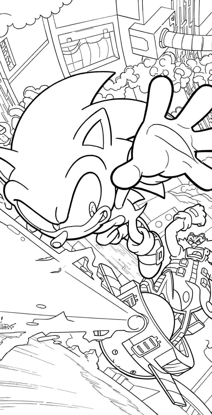 sonic coloring pages - coloring book