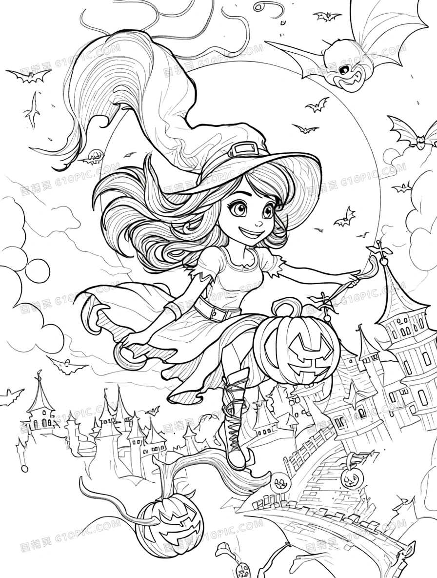 free halloween coloring pages - adult coloring books