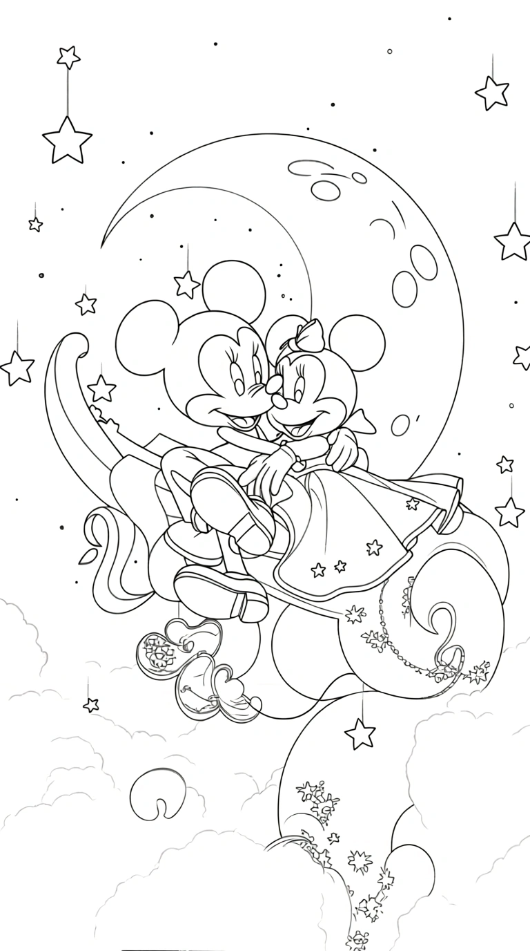 mickey mouse coloring page - adult coloring pages