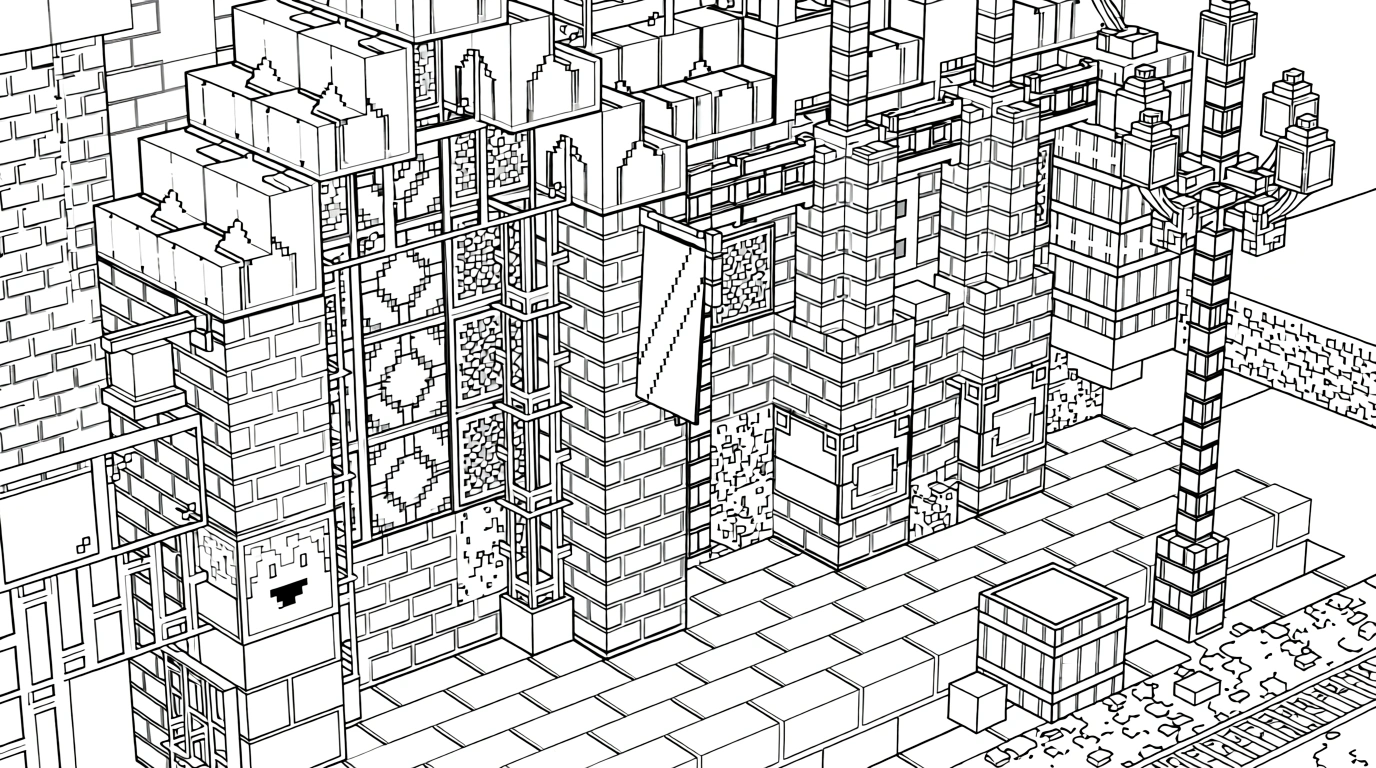 minecraft free coloring pages - adult coloring pages