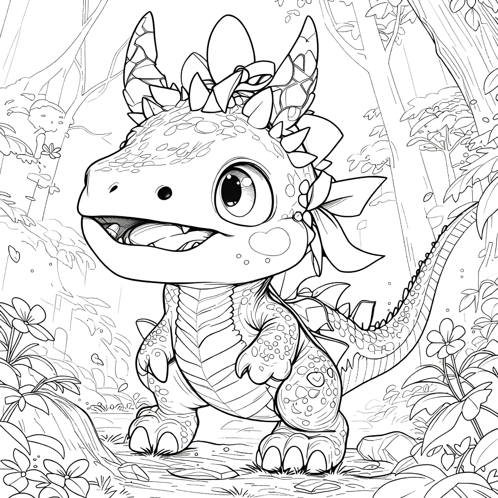 dragon coloring page - coloring page for kids