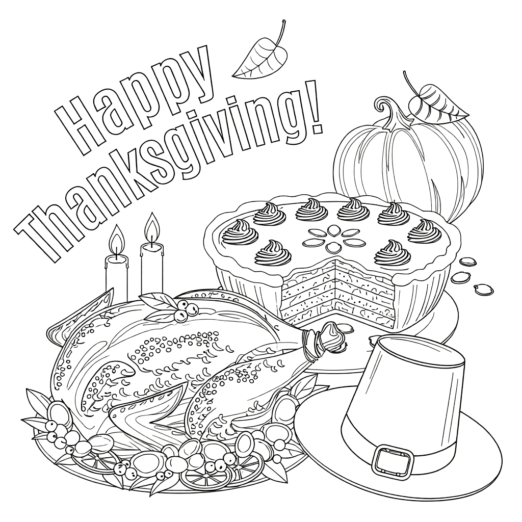 thanksgiving coloring page - coloring page
