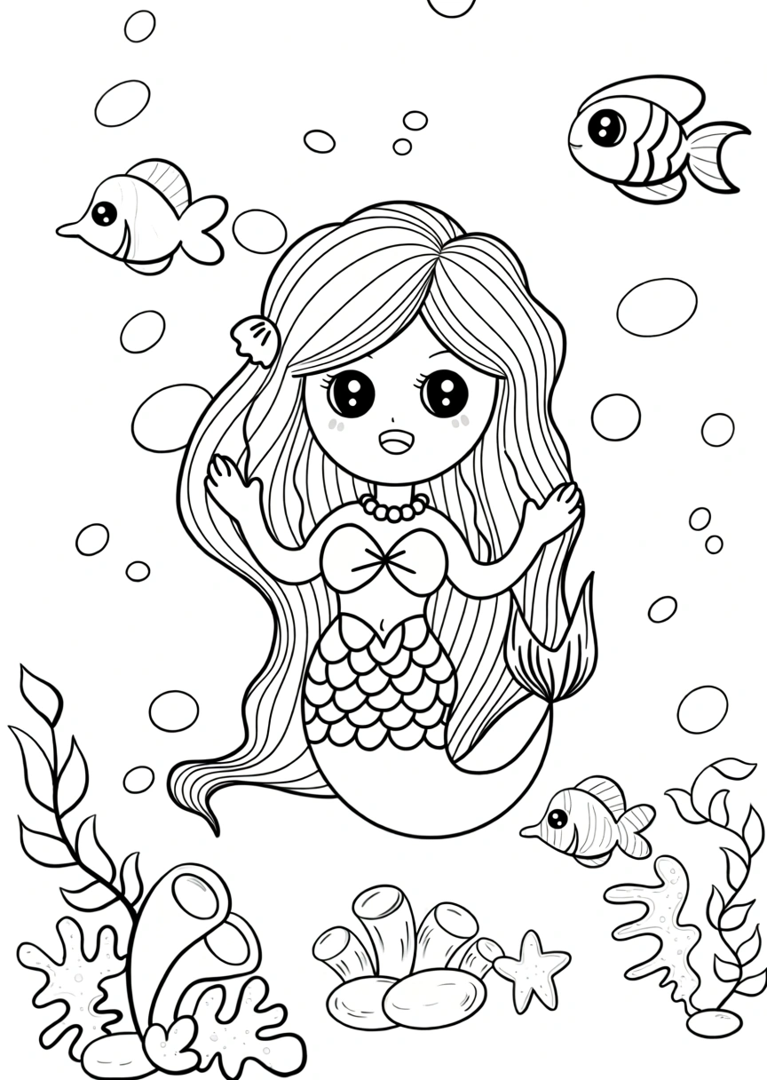 mermaid coloring pages - coloring books