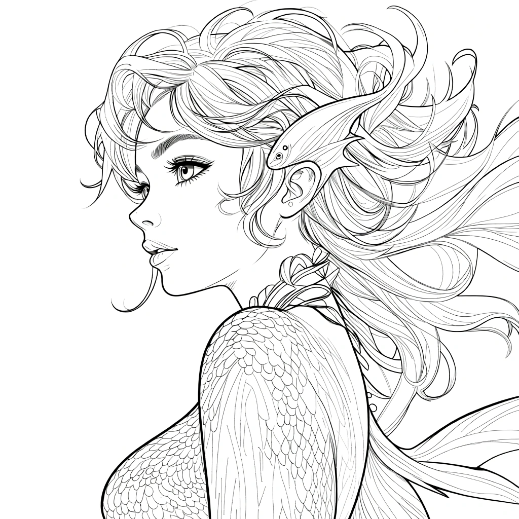 little mermaid coloring pages - printable coloring pages