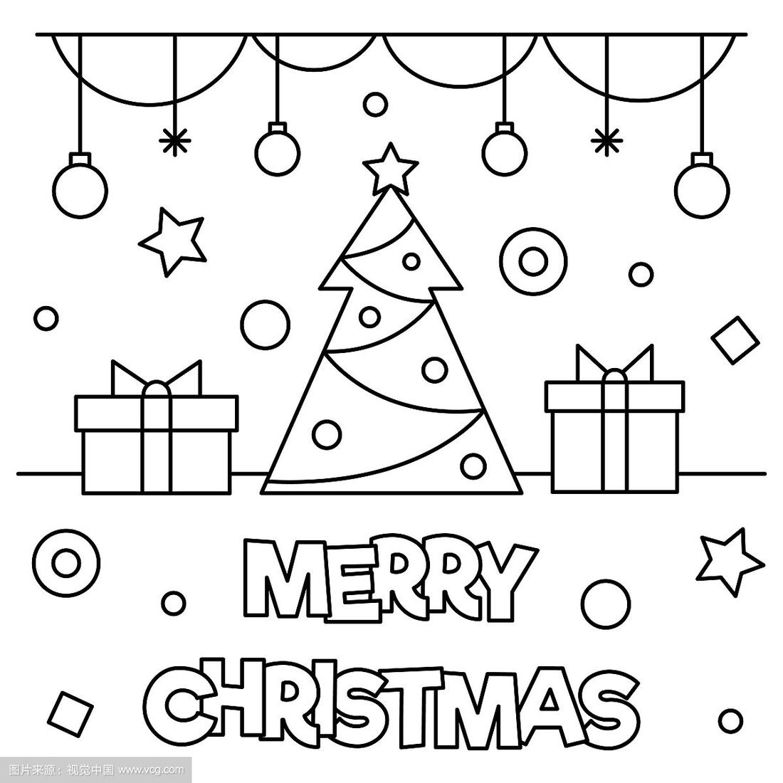 christmas tree coloring pages - coloring pages for adults