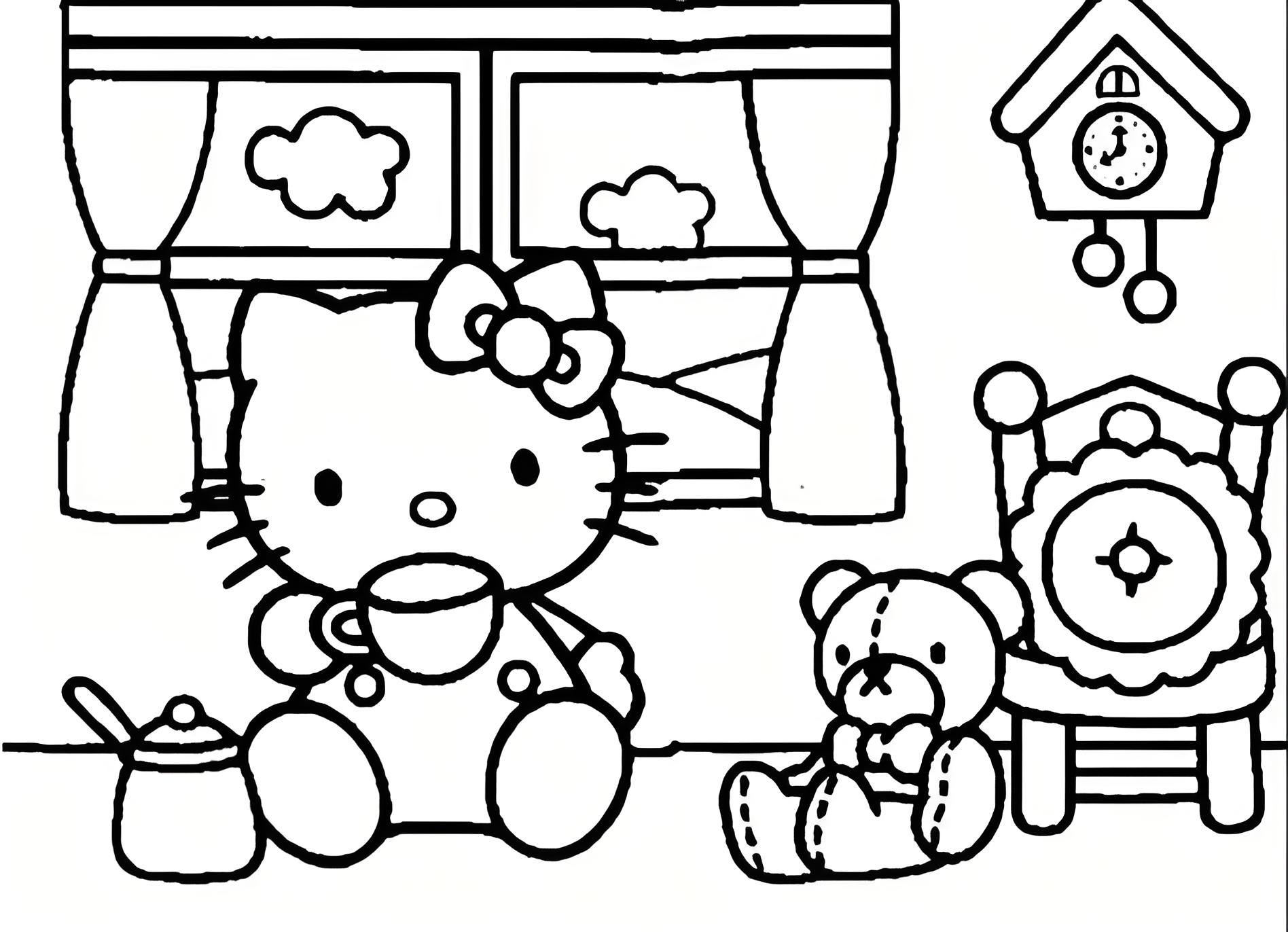 hello kitty christmas coloring pages - coloring page