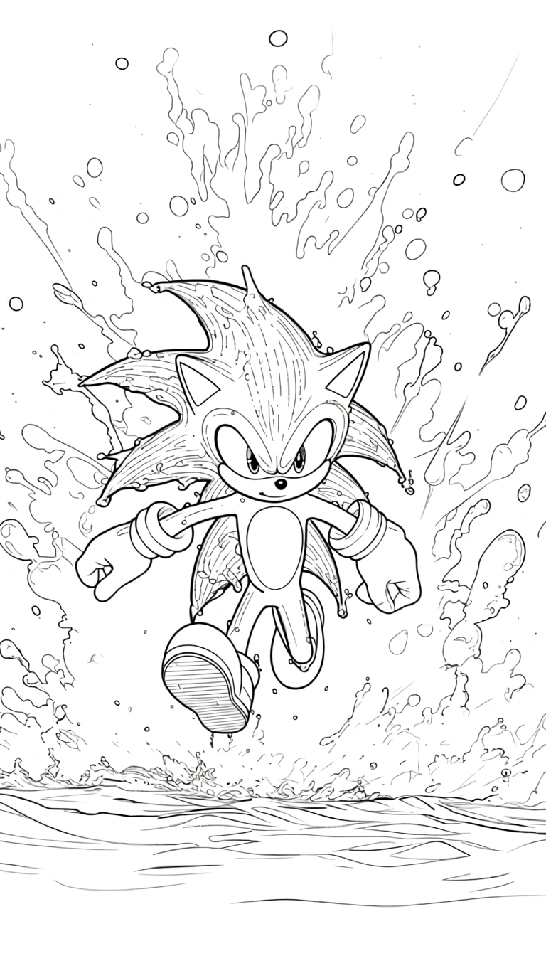 super sonic the hedgehog coloring pages - cute coloring pages