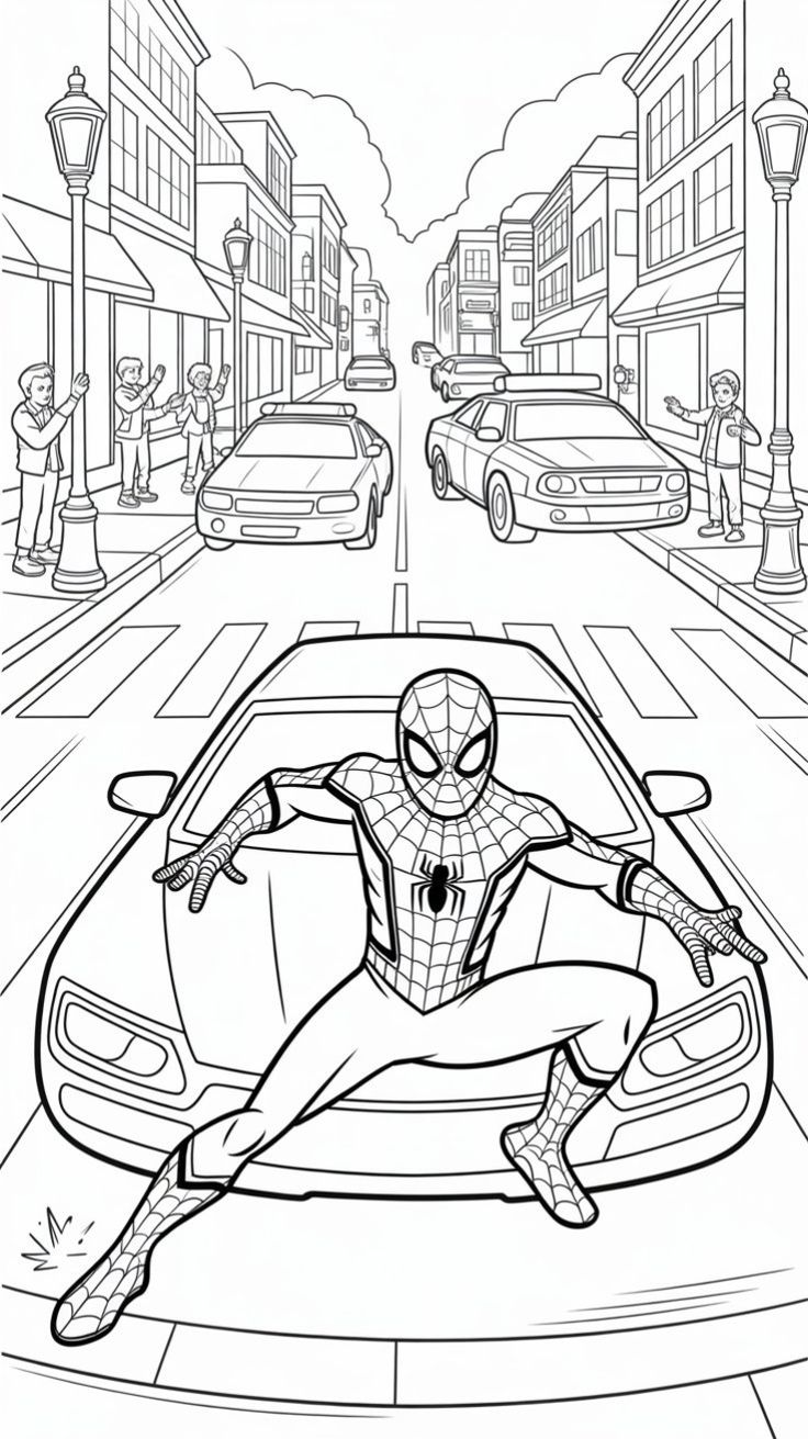 spiderman color page - crayola coloring pages