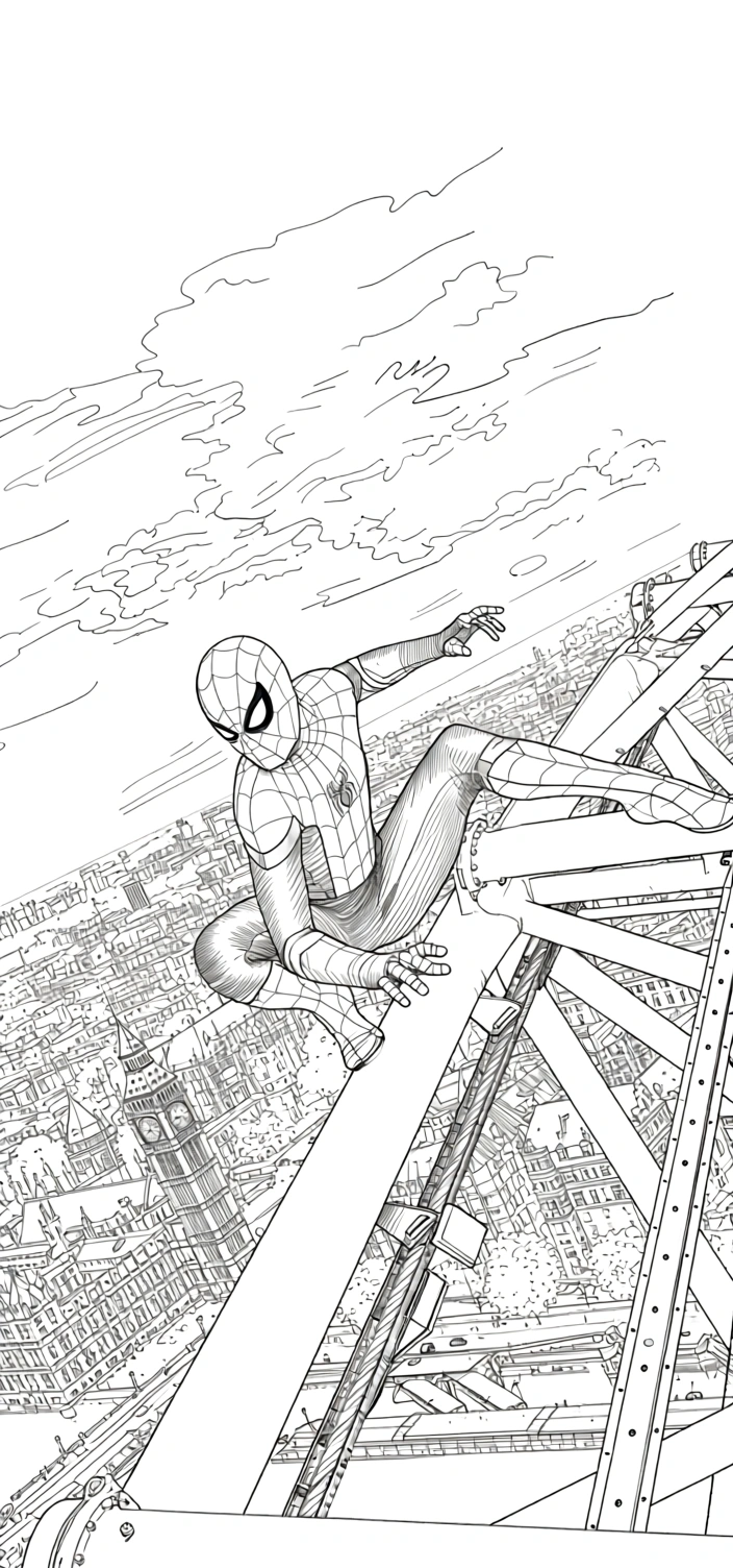 spiderman color pages - free printable coloring pages