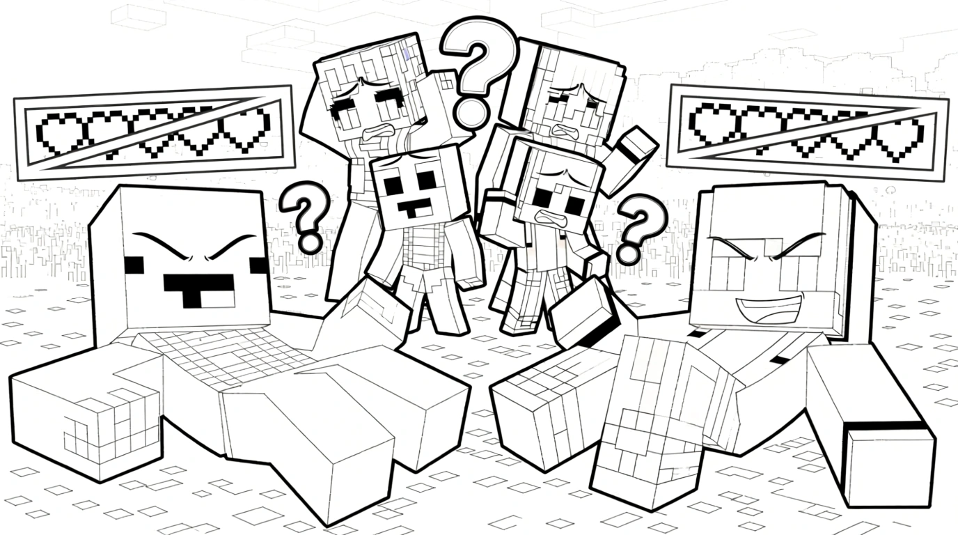 minecraft coloring pages - coloring book