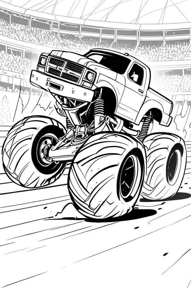 monster jam coloring pages - free printable coloring pages