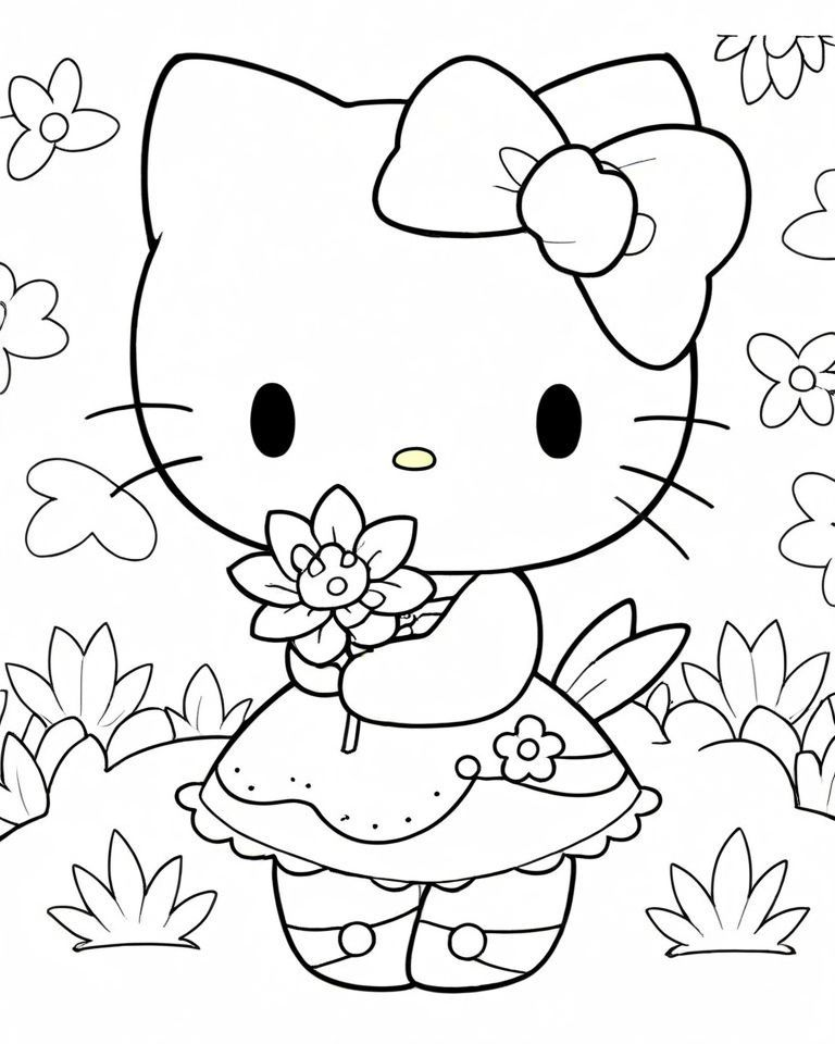 hello kitty printable coloring pages - printable coloring pages for kids