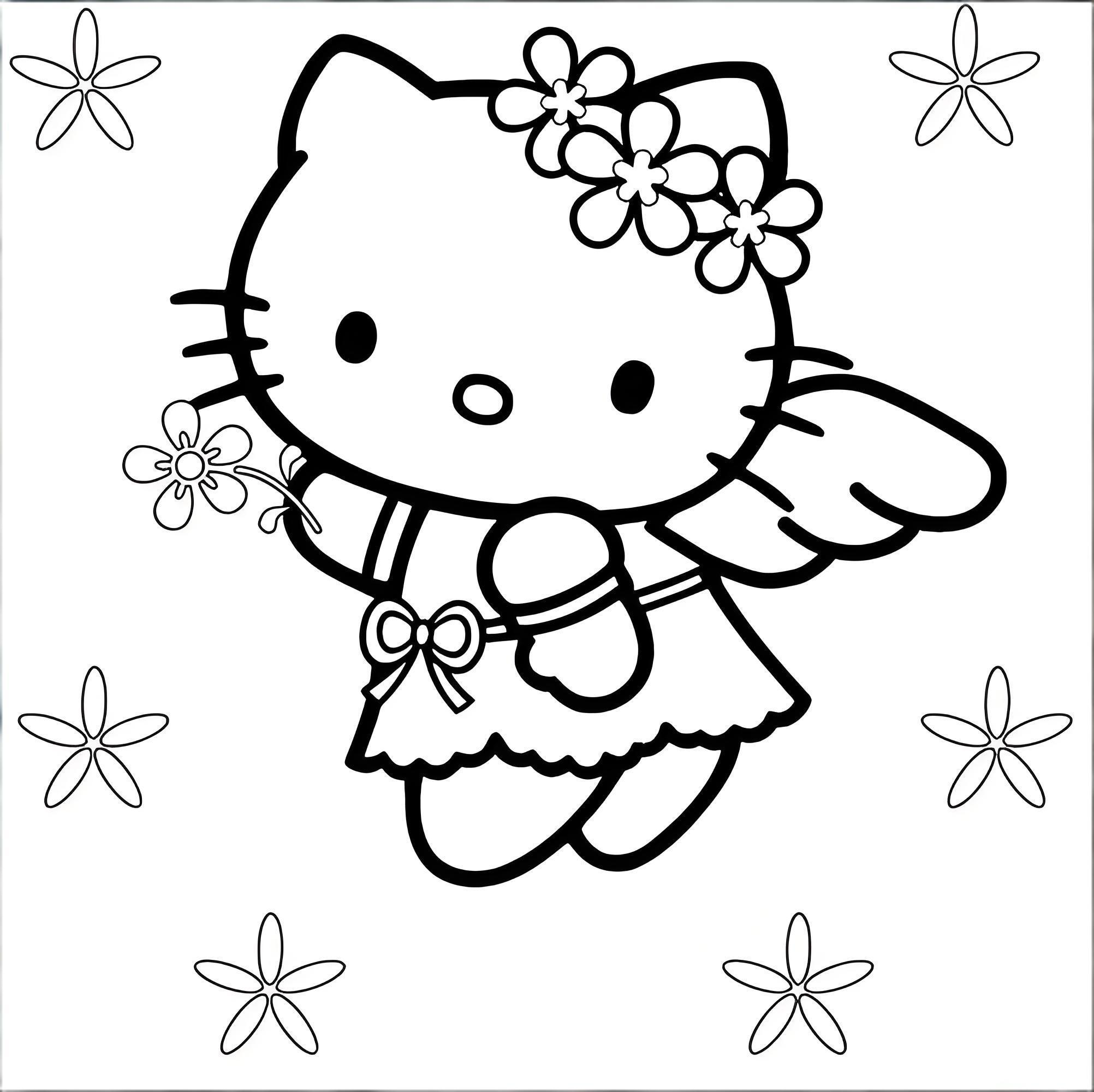 hello kitty coloring pages print - free coloring pages for kids