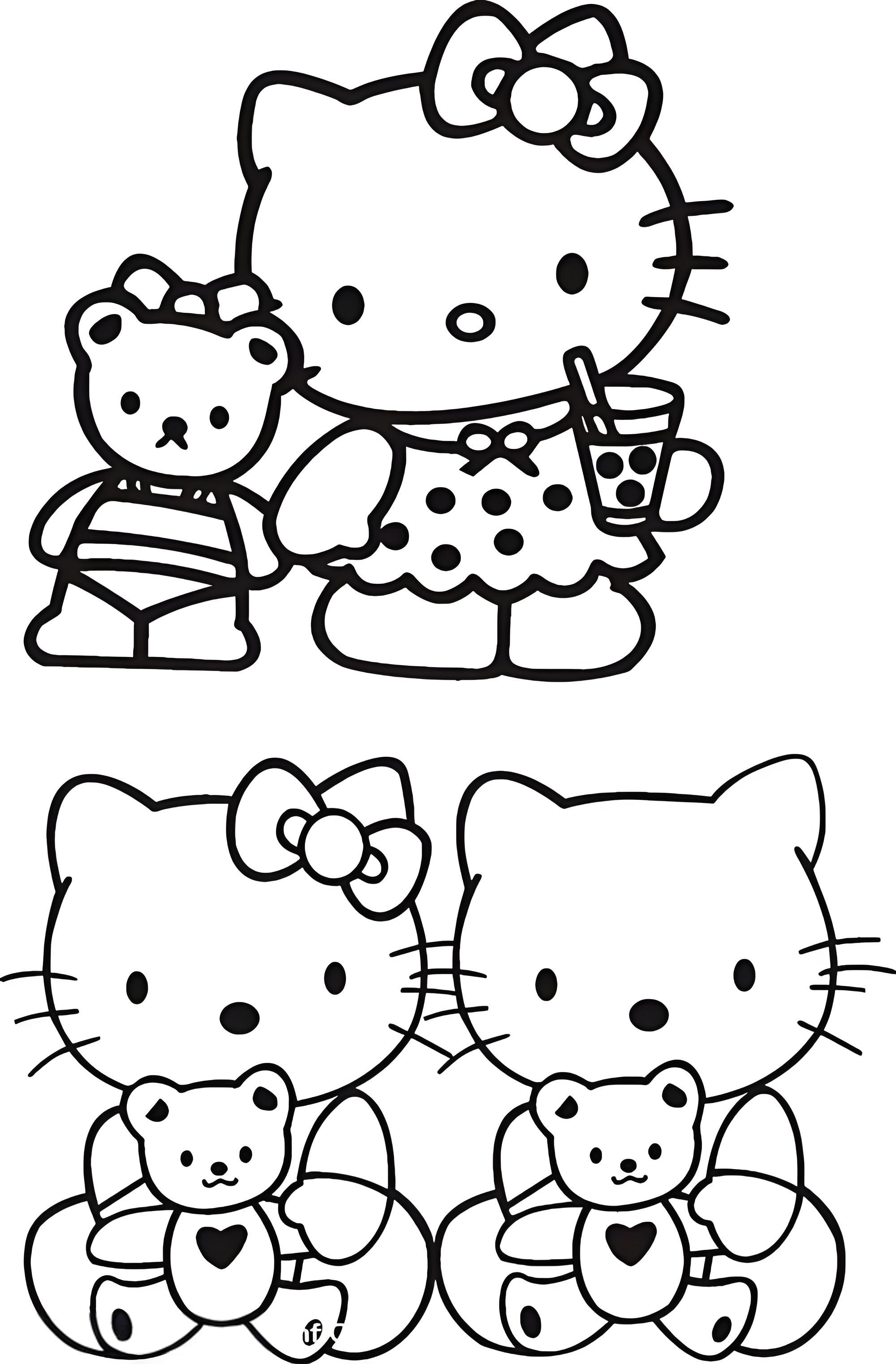 hello kitty coloring page - coloring pages for kids