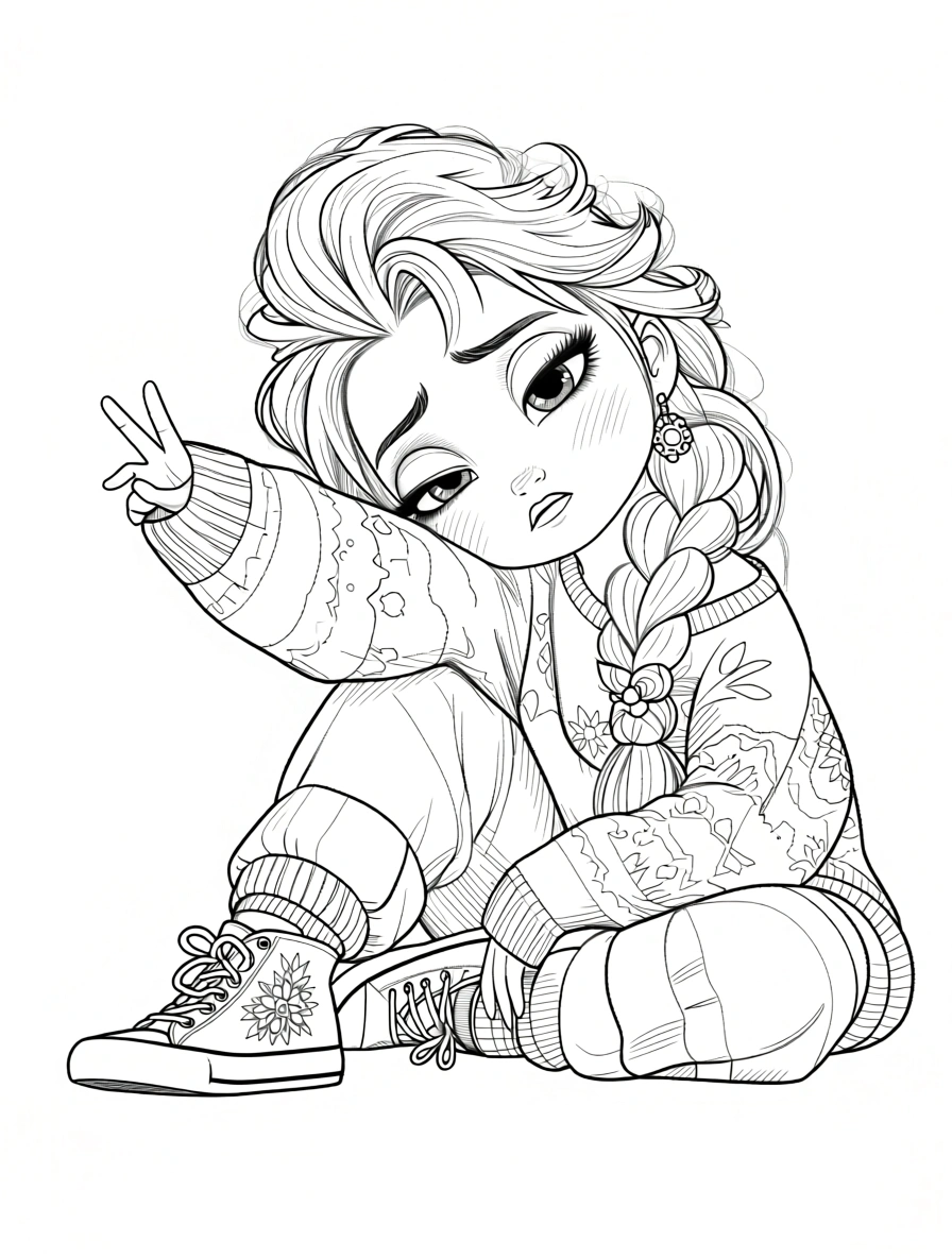 frozen anna and elsa coloring pages - coloring page
