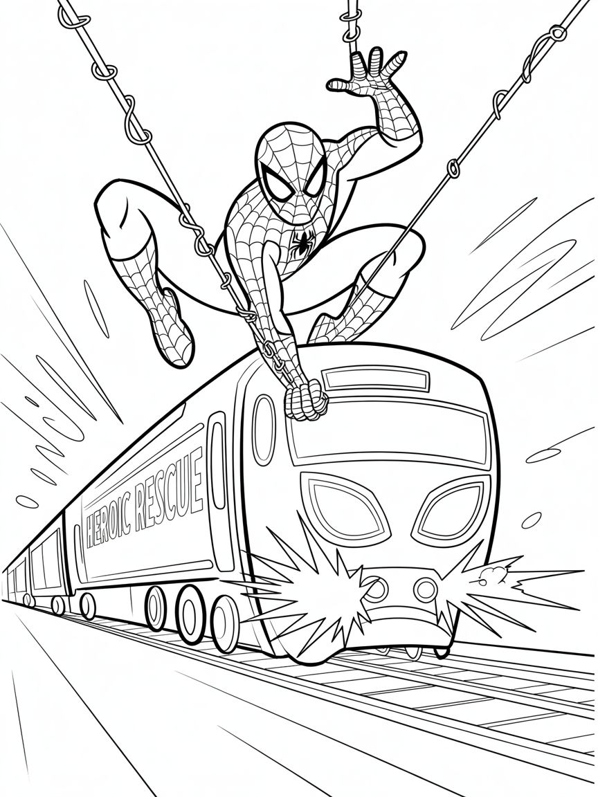 spiderman color page - adult coloring pages