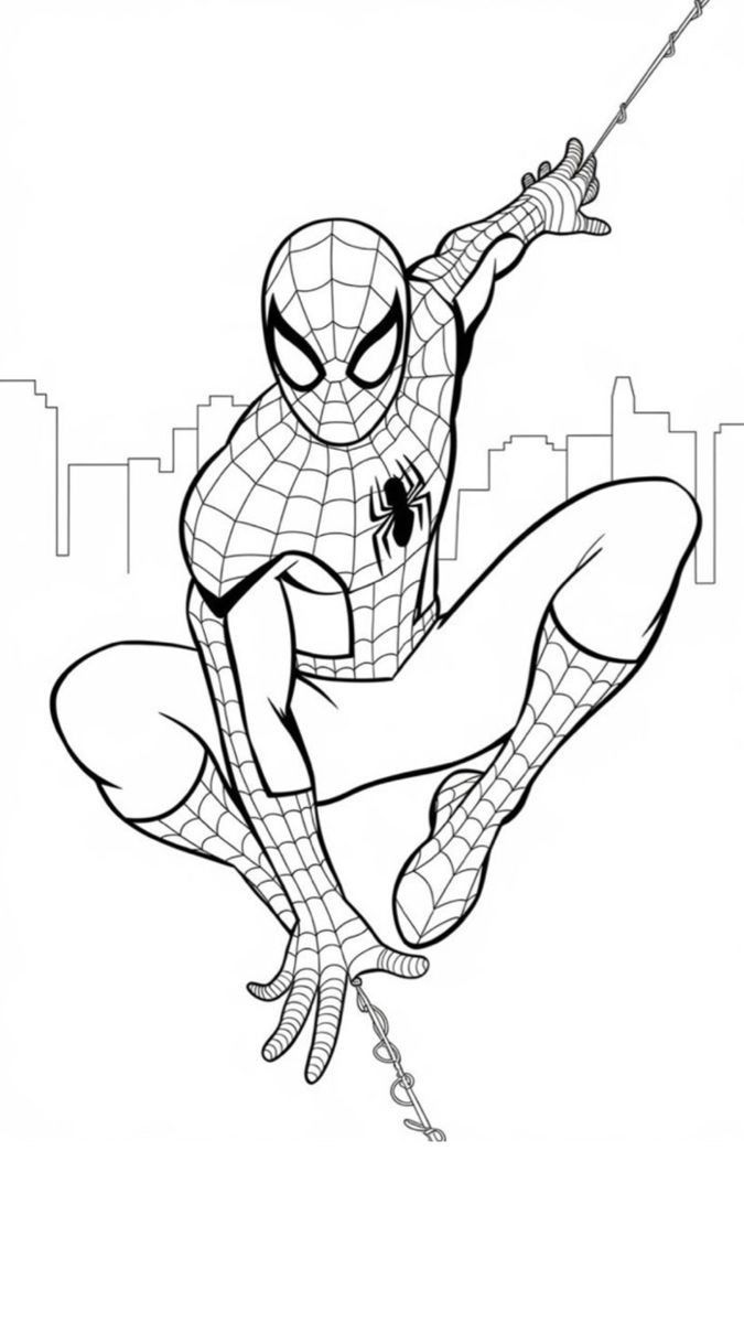 printable spiderman coloring pages - coloring pages for adults