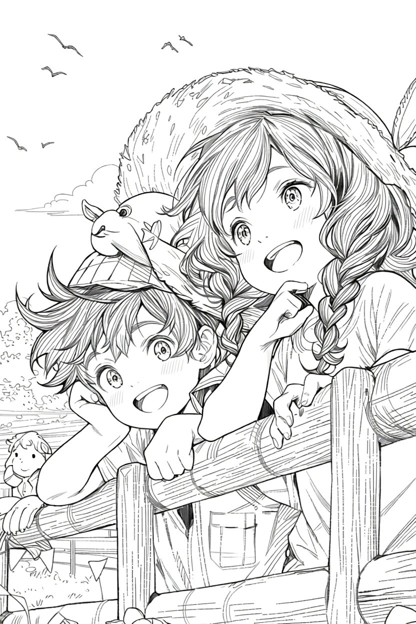 anime coloring pages - coloring sheet