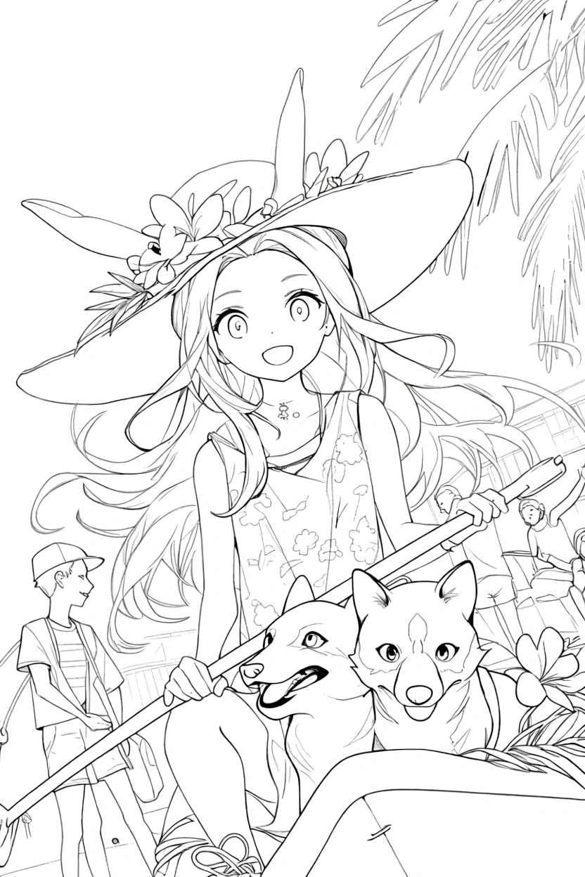 anime coloring page - coloring pages printable