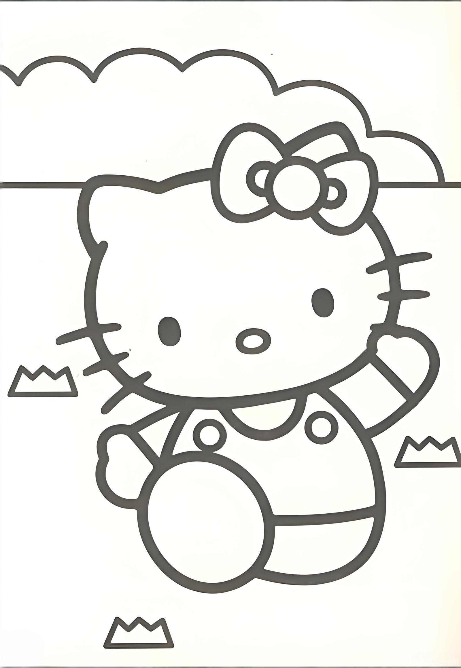 hello kitty coloring pages printable - coloring page for kids